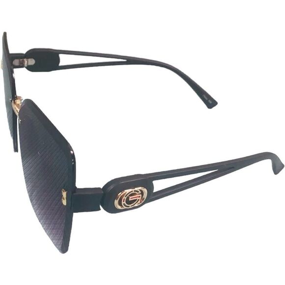 NEW Fashion Inspired Black GG Gradient Sunglasses - Picture 2 of 7